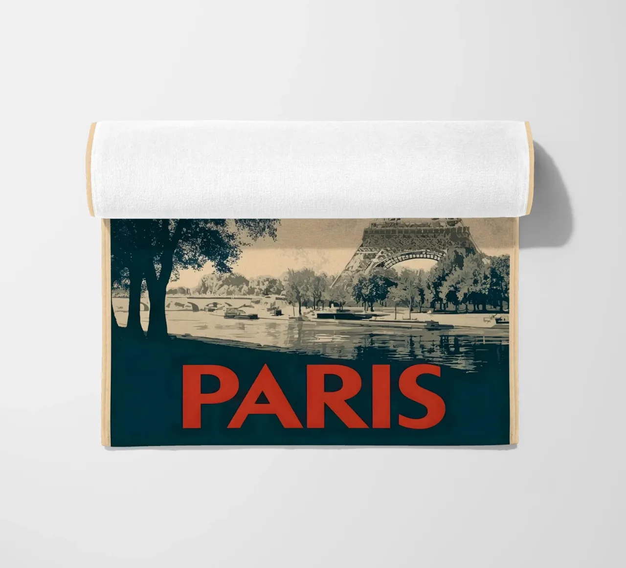 Parigi Vintage Torre Eiffel telo mare da Vintage Travel Art