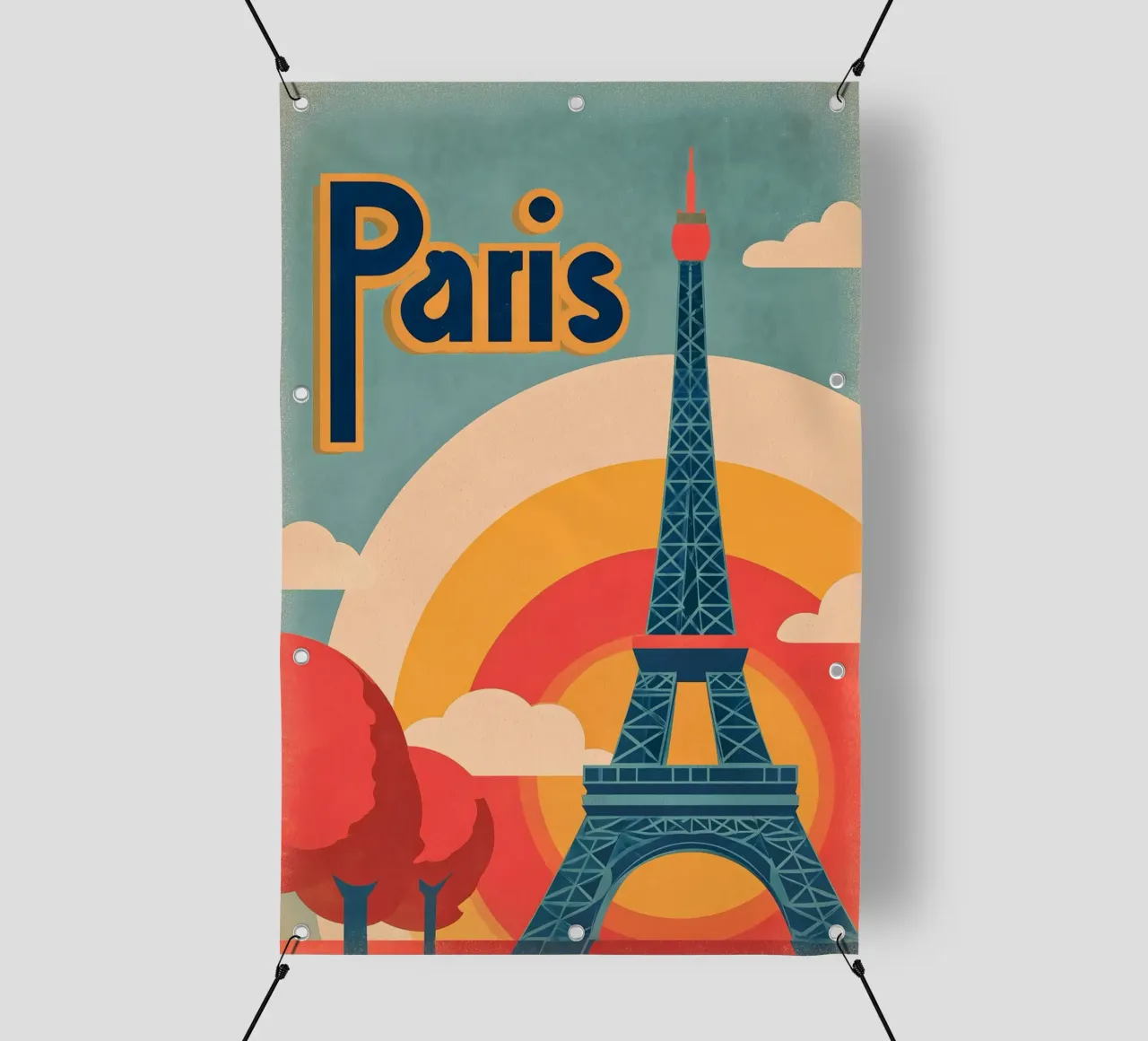 Paris retro pvc cover by Vintage Travel Art