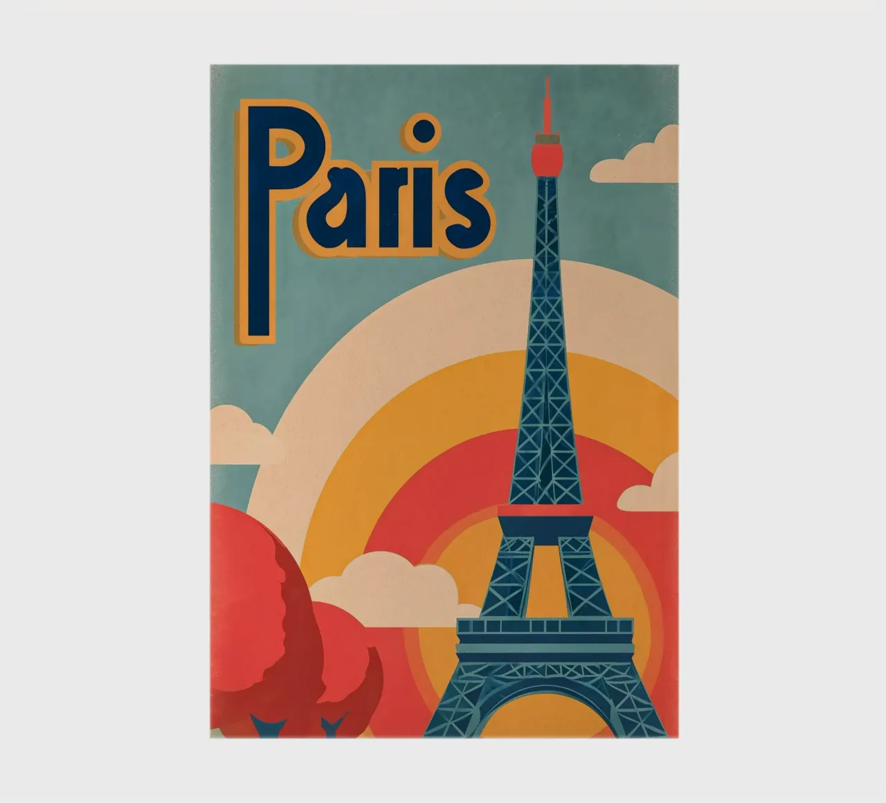 Paris retro notebook by Vintage Travel Art