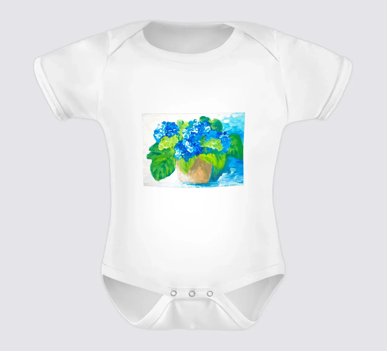 Hortensie short-sleeve baby romper by sum2proveDesign