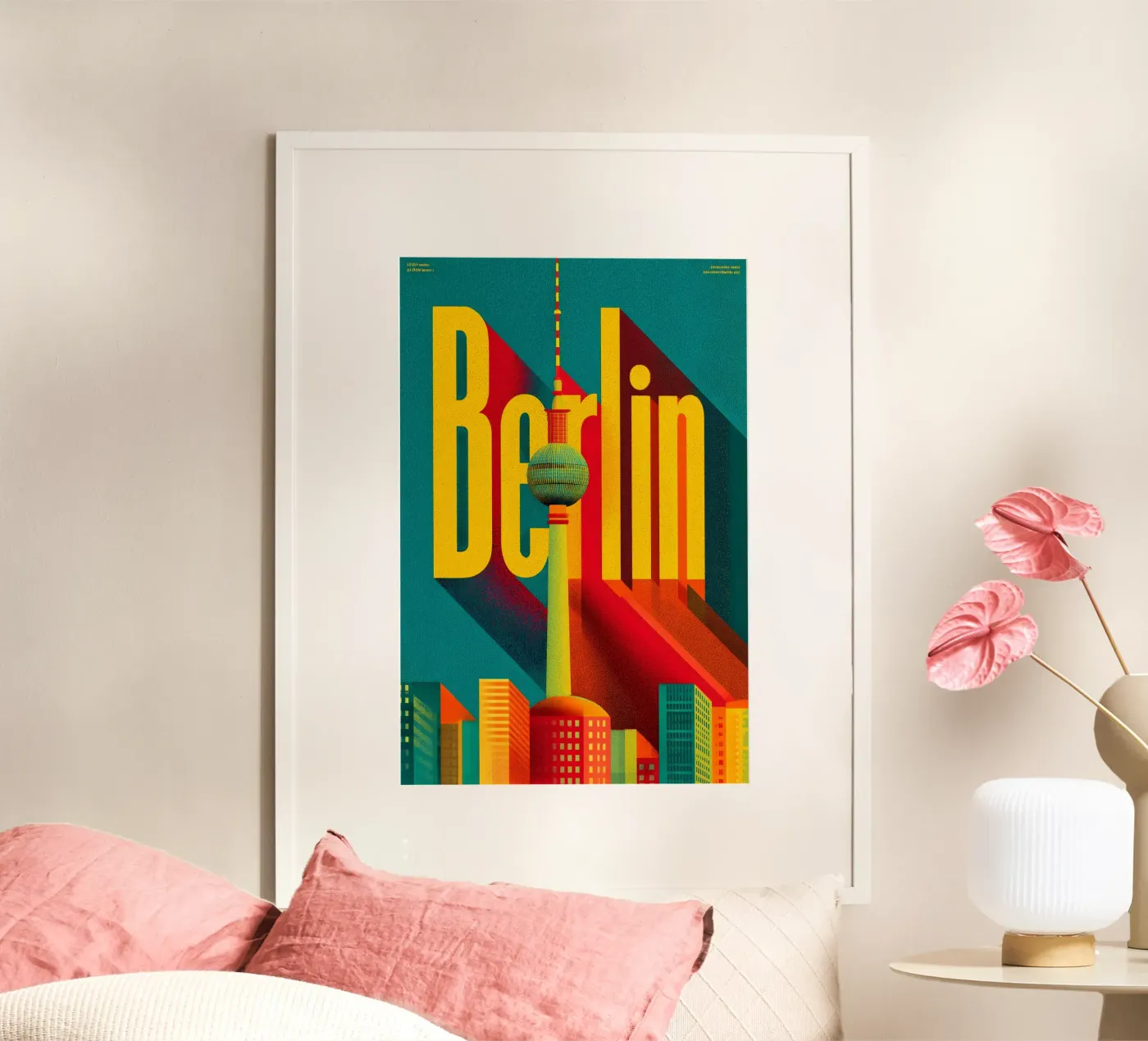 Berlin retro poster by Vintage Travel Art