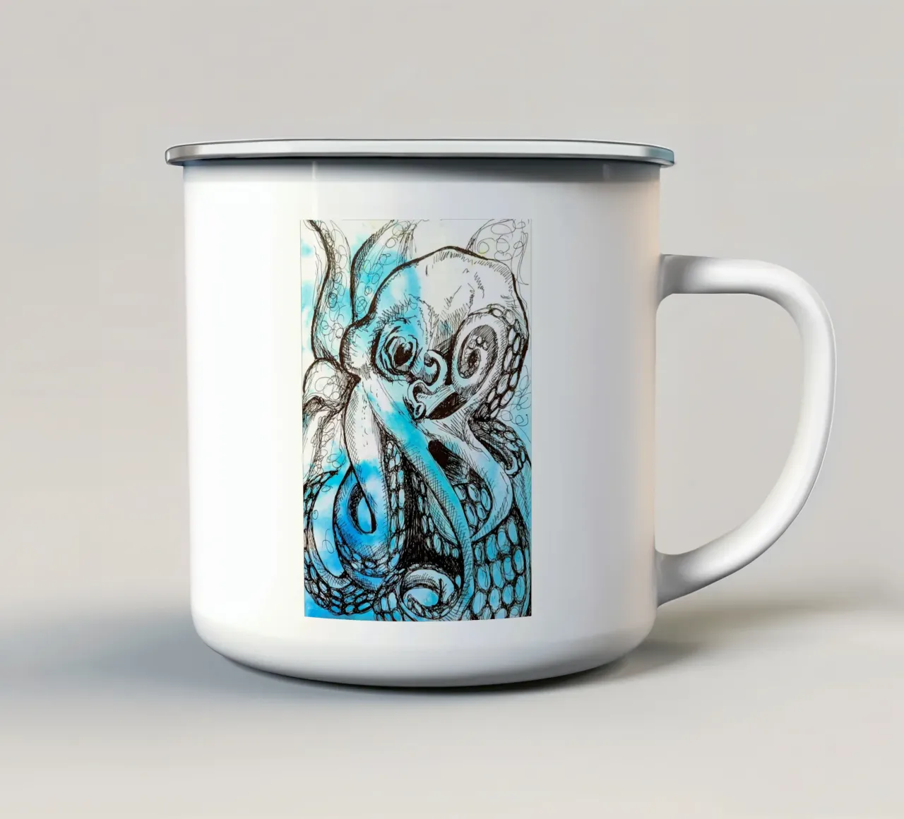 Octopus tazza in smalto da sum2proveDesign