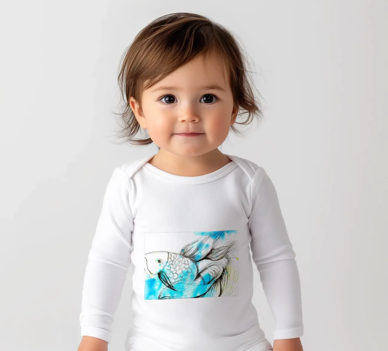 Fisch Langarm Babybody von sum2proveDesign