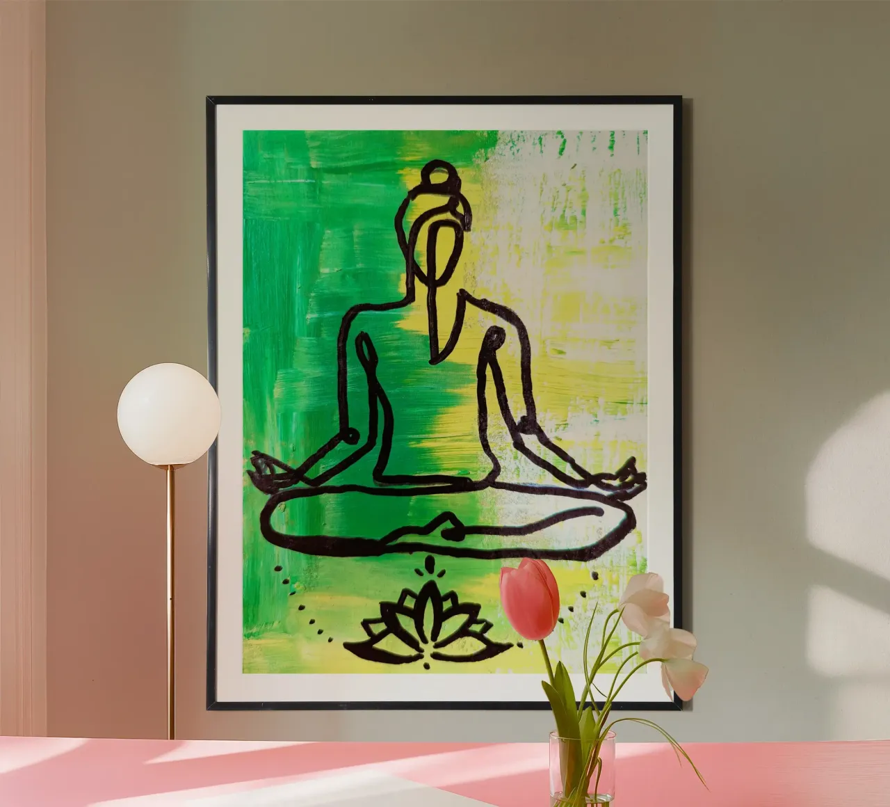 Yoga 1 poster con telaio in legno da sum2proveDesign