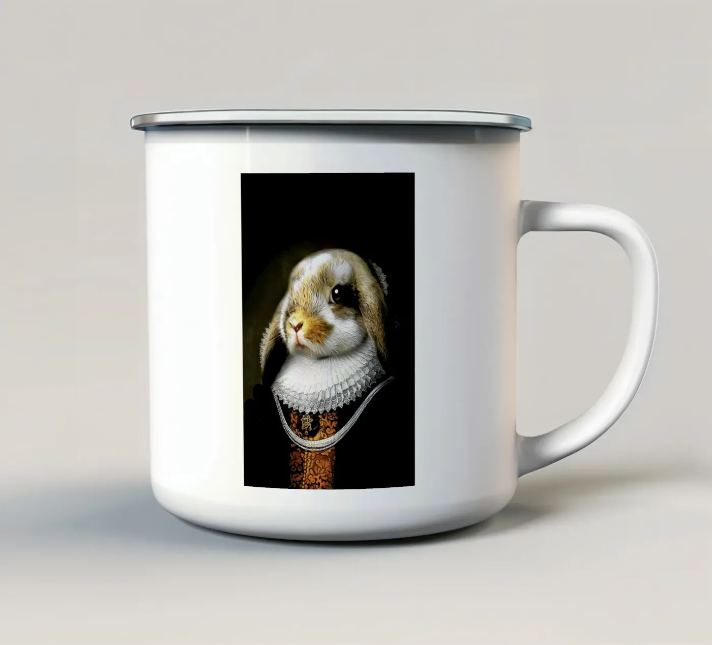 Fien enamel mug by Tein Lucasson