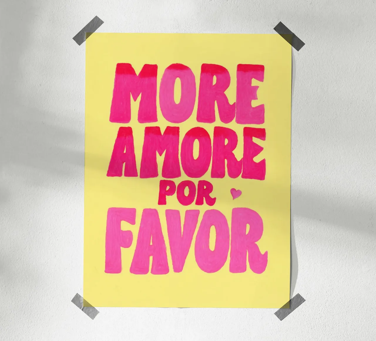 Altre tendenze Amore Sommer poster con telaio in alluminio da Carinaprint