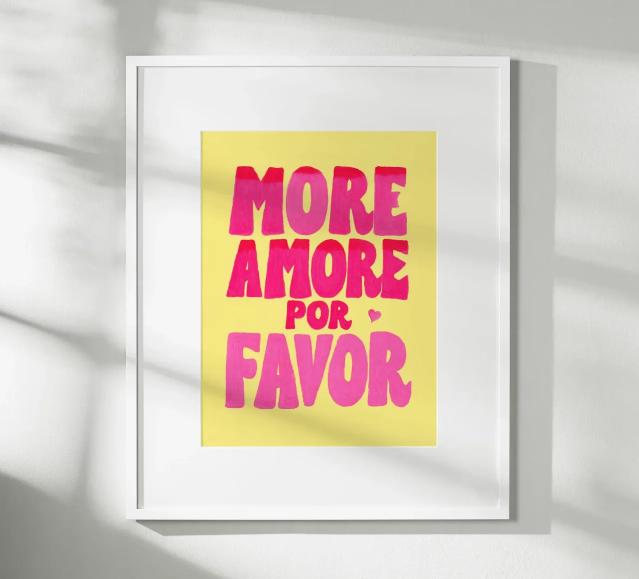 Altre tendenze Amore Sommer poster con telaio in alluminio da Carinaprint