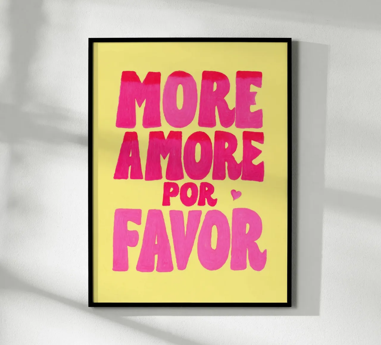 Altre tendenze Amore Sommer poster con telaio in alluminio da Carinaprint