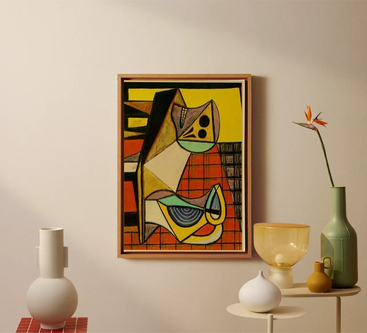 kunst 5 canvas met Baklijst van Amber Hughes