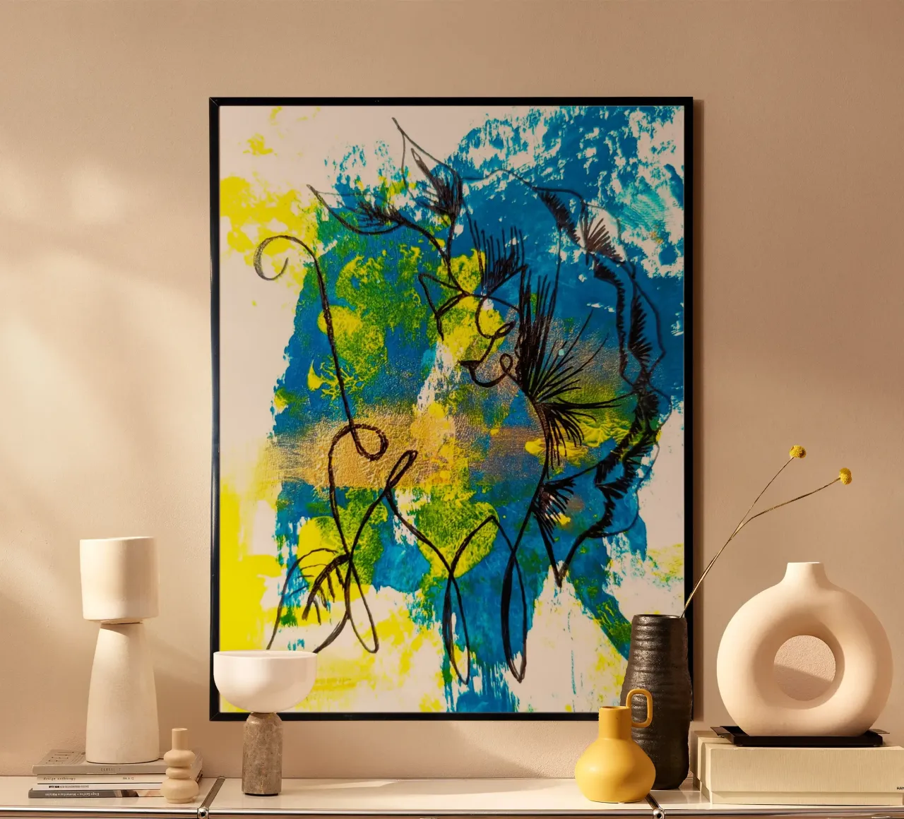 Katze 1 poster con telaio in legno da sum2proveDesign