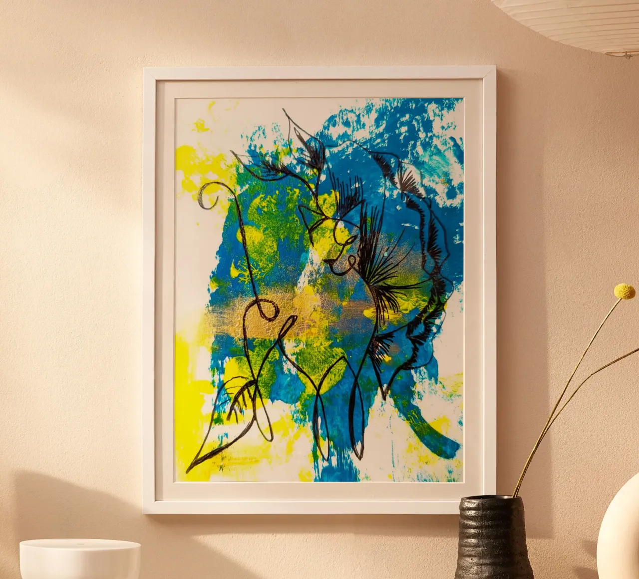 Katze 1 poster con telaio in legno da sum2proveDesign