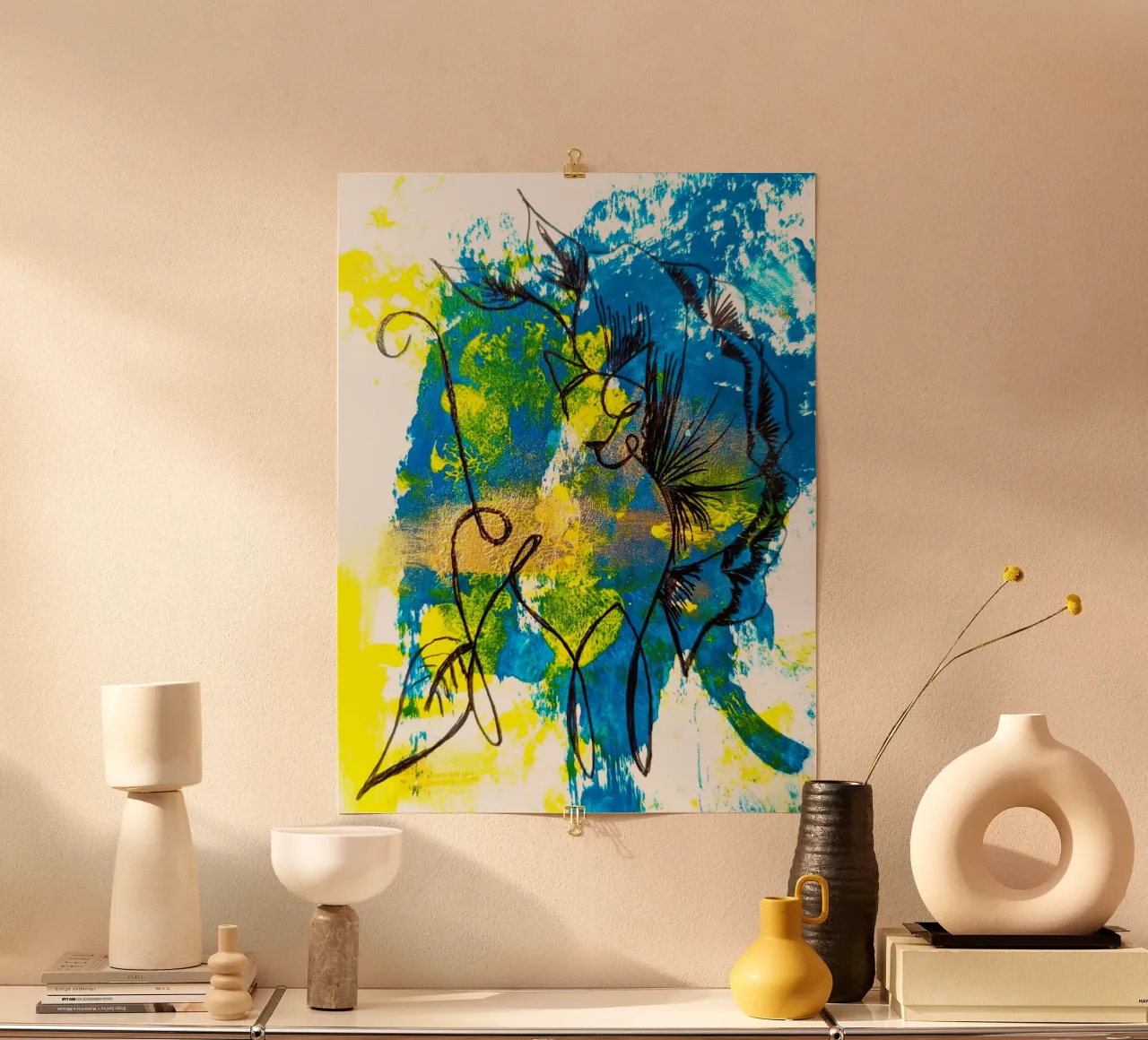 Katze 1 poster con telaio in legno da sum2proveDesign
