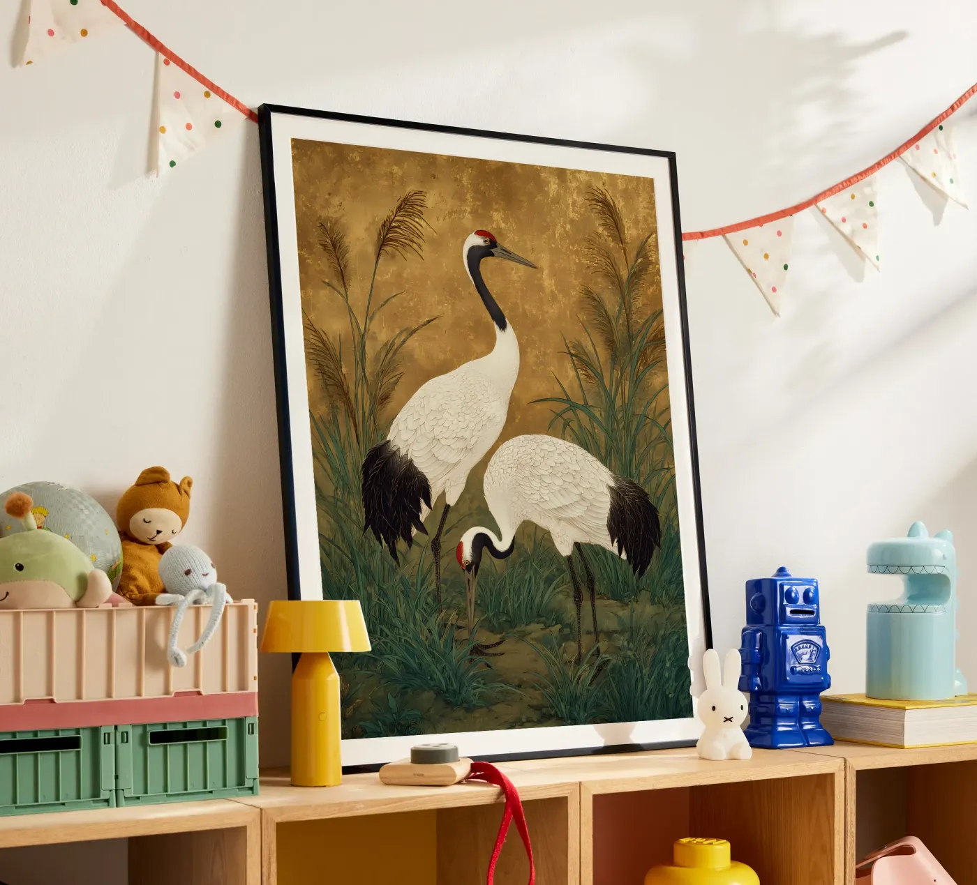 Cranes poster by IamHomeStudio
