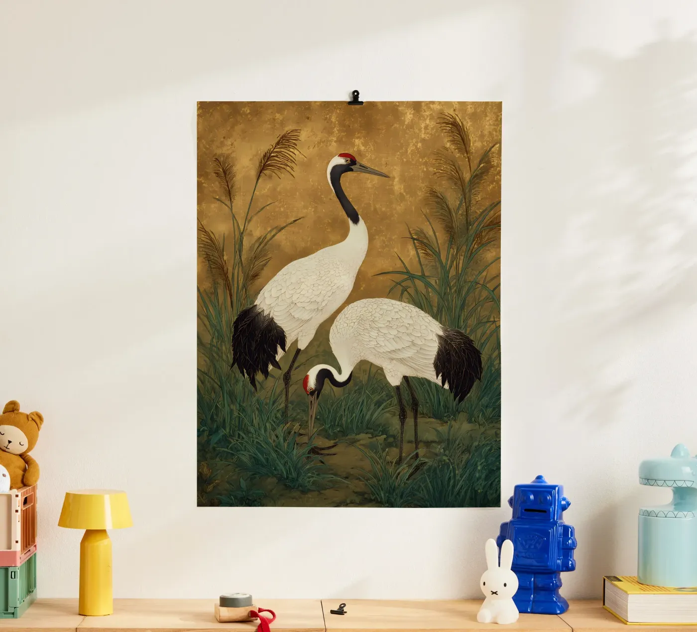 Cranes poster by IamHomeStudio