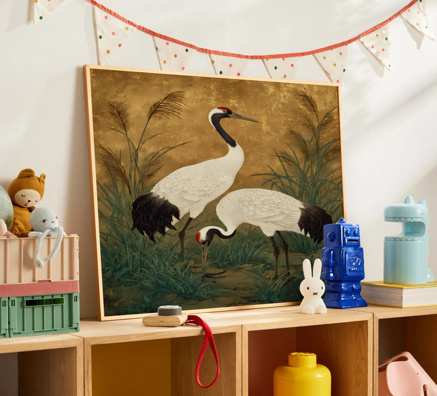 Cranes poster by IamHomeStudio