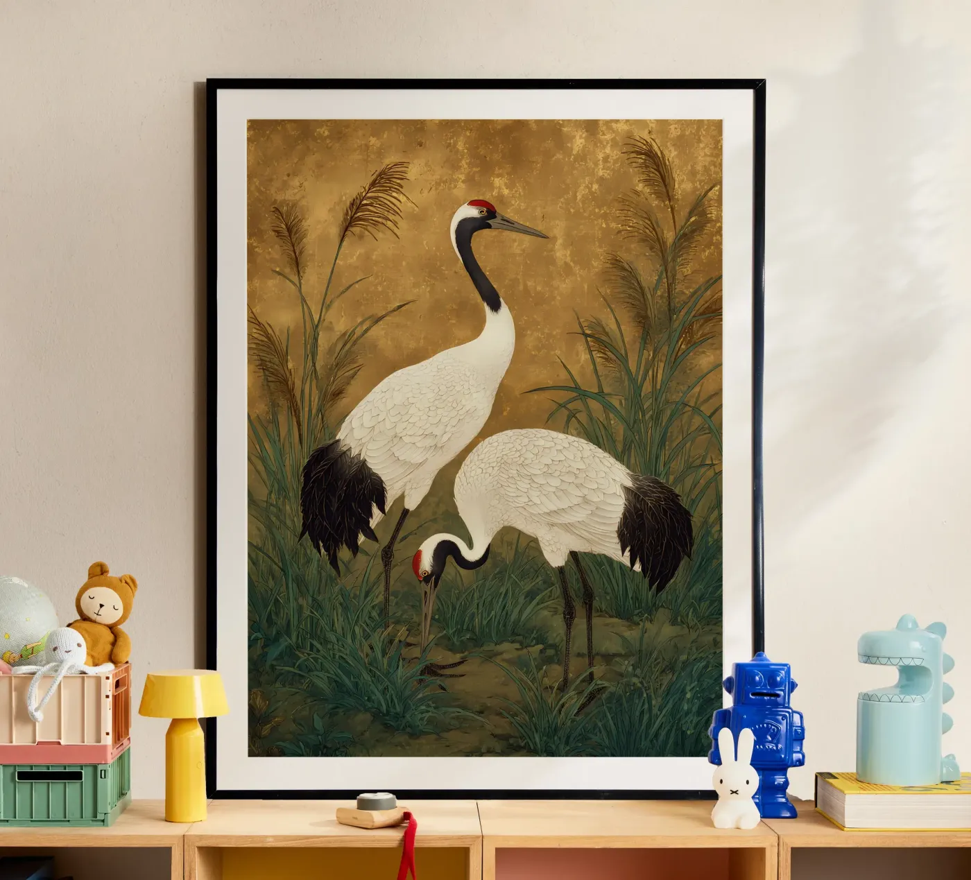 Cranes poster by IamHomeStudio