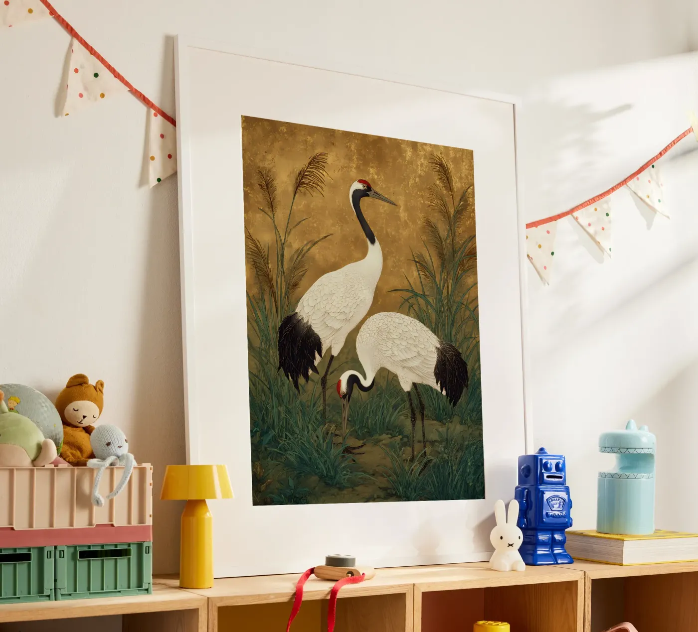 Cranes poster by IamHomeStudio