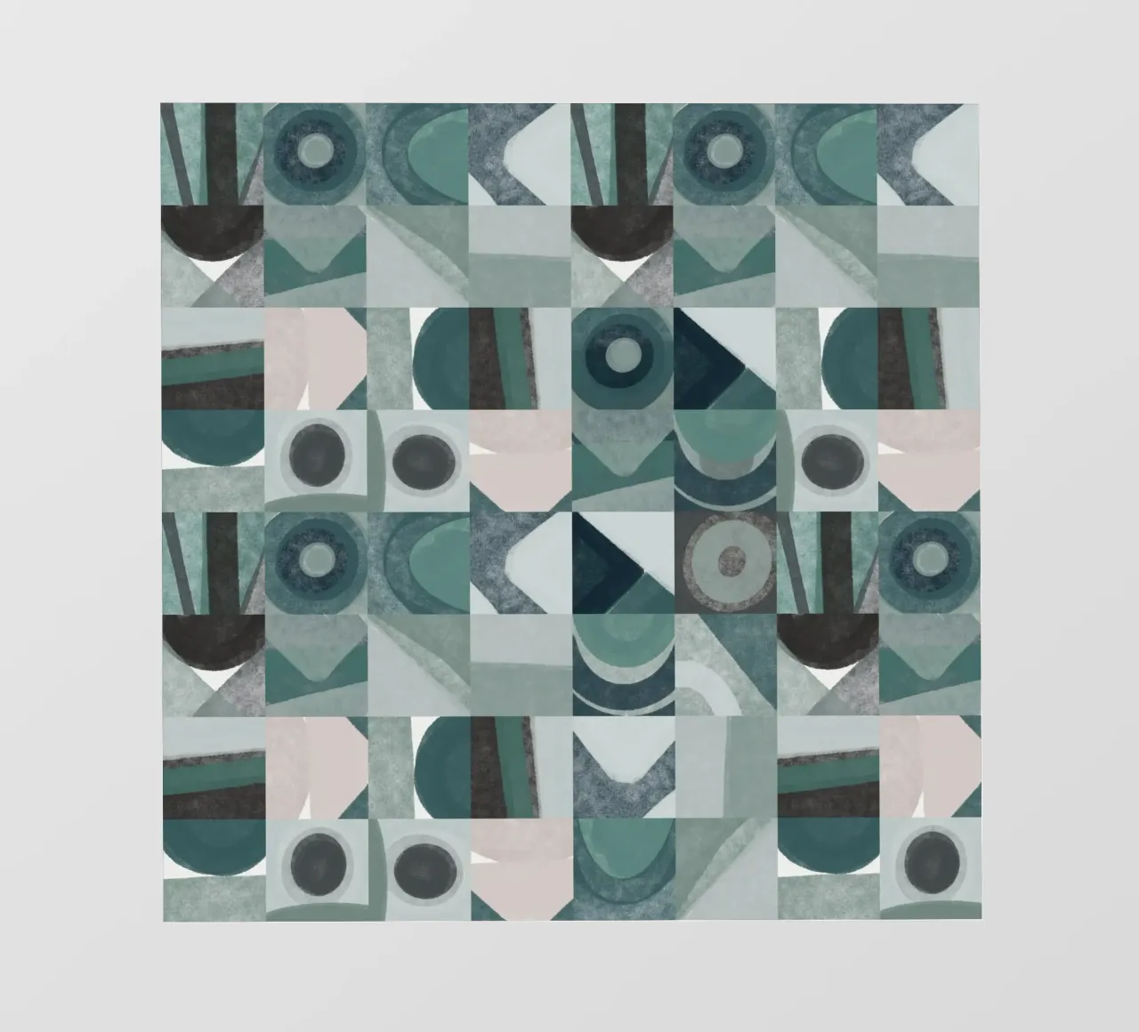 Disegno geometrico a piastrelle 05 telo in pvc da Little Dean