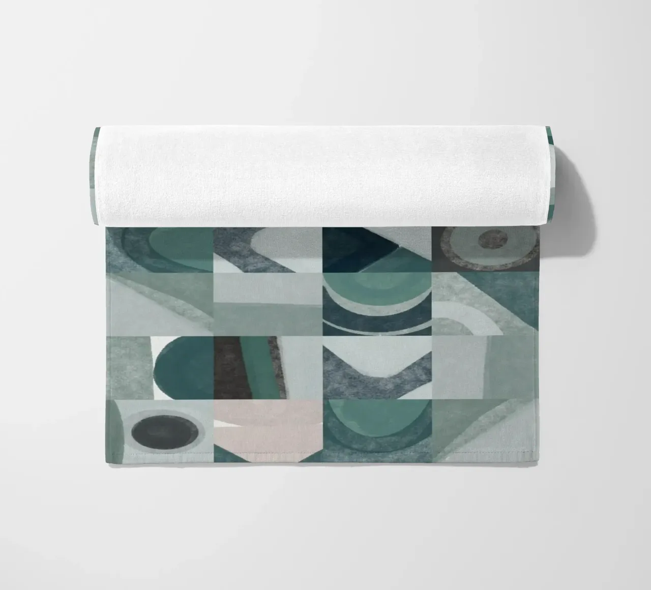 Disegno geometrico a piastrelle 05 telo mare da Little Dean