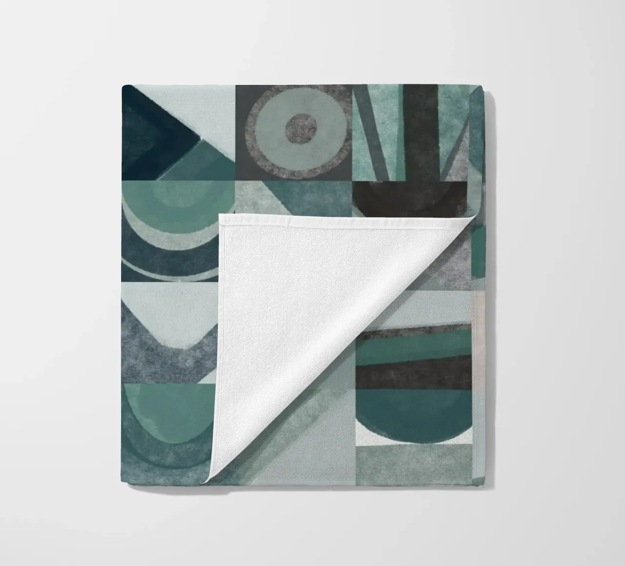 Disegno geometrico a piastrelle 05 telo mare da Little Dean