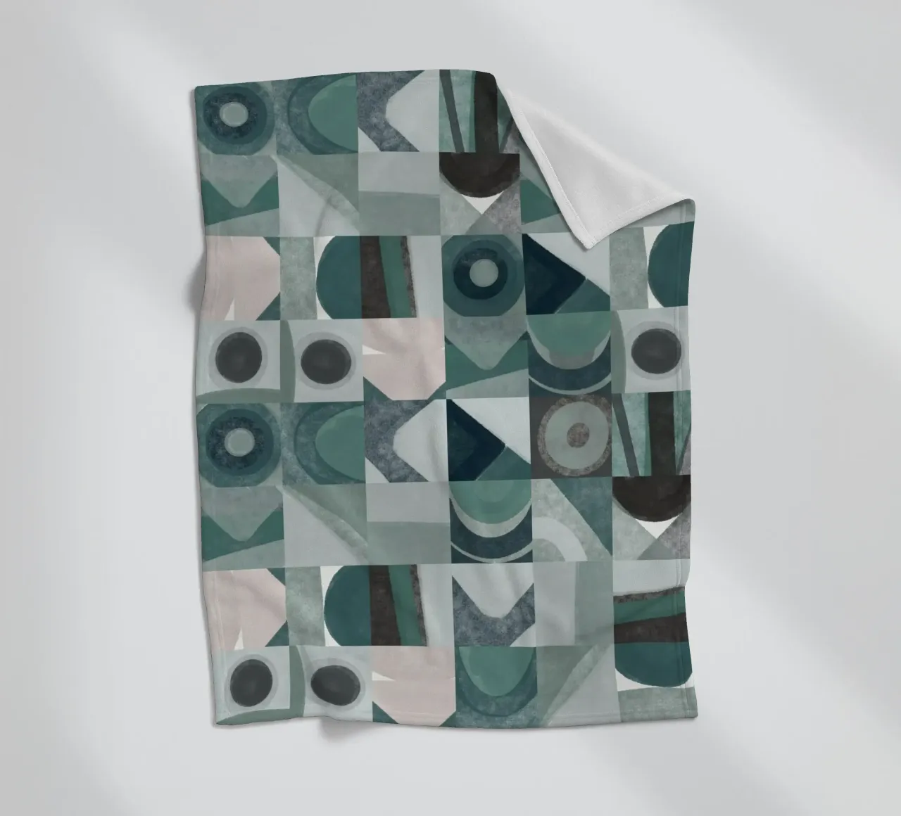 Disegno geometrico a piastrelle 05 coperta in pile da Little Dean