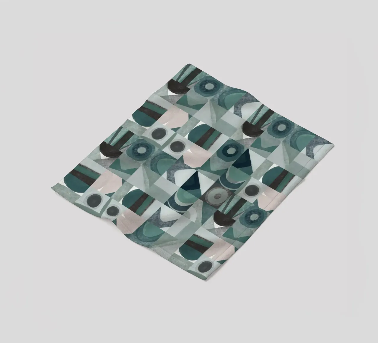 Disegno geometrico a piastrelle 05 coperta in pile da Little Dean