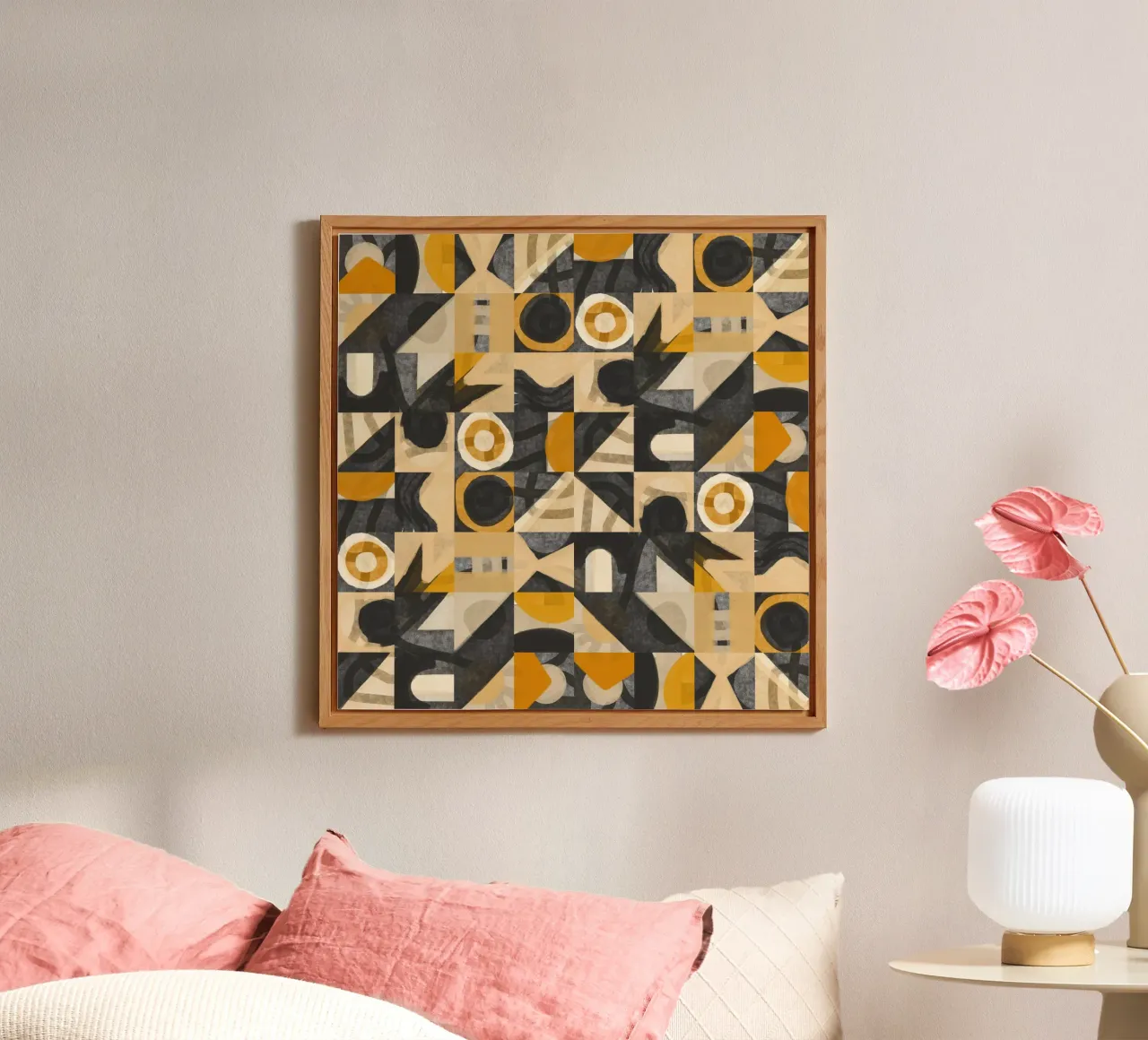 Disegno geometrico a piastrelle 07 alluminio dibond da Little Dean