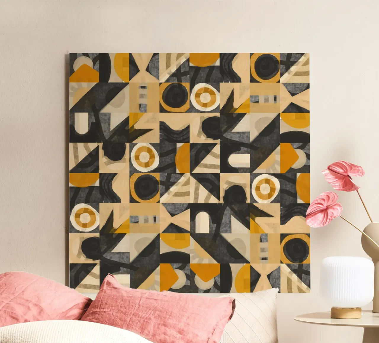 Disegno geometrico a piastrelle 07 alluminio dibond da Little Dean