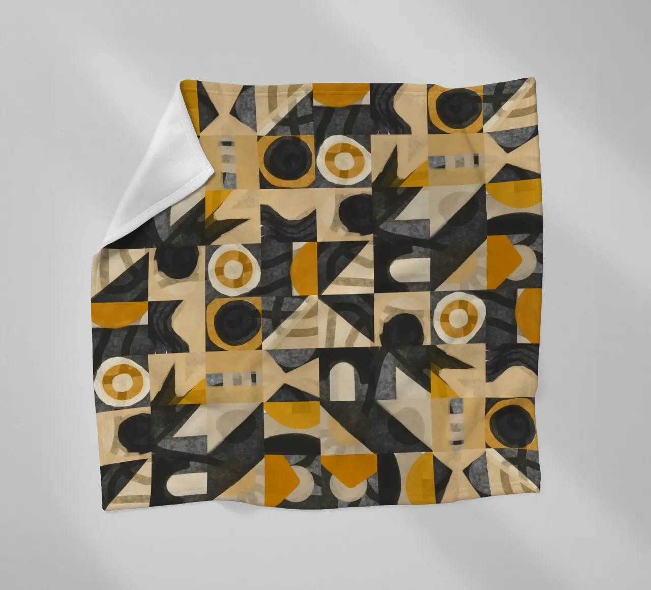 Disegno geometrico a piastrelle 07 coperta in pile da Little Dean