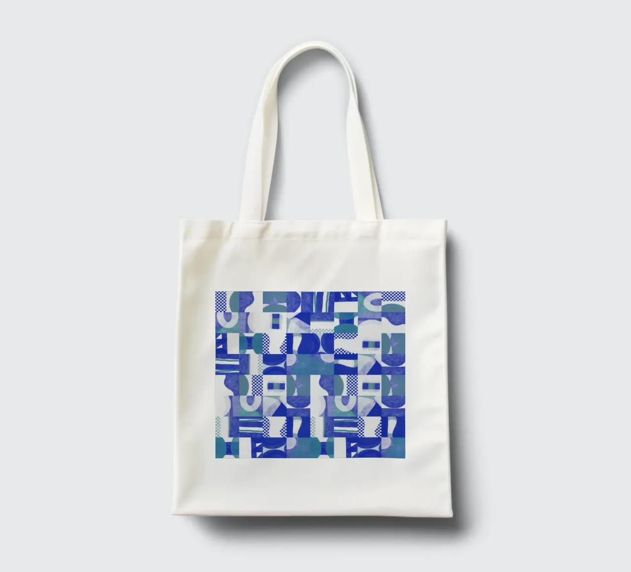 Tiled geometric design 09 tote bag by Little Dean
