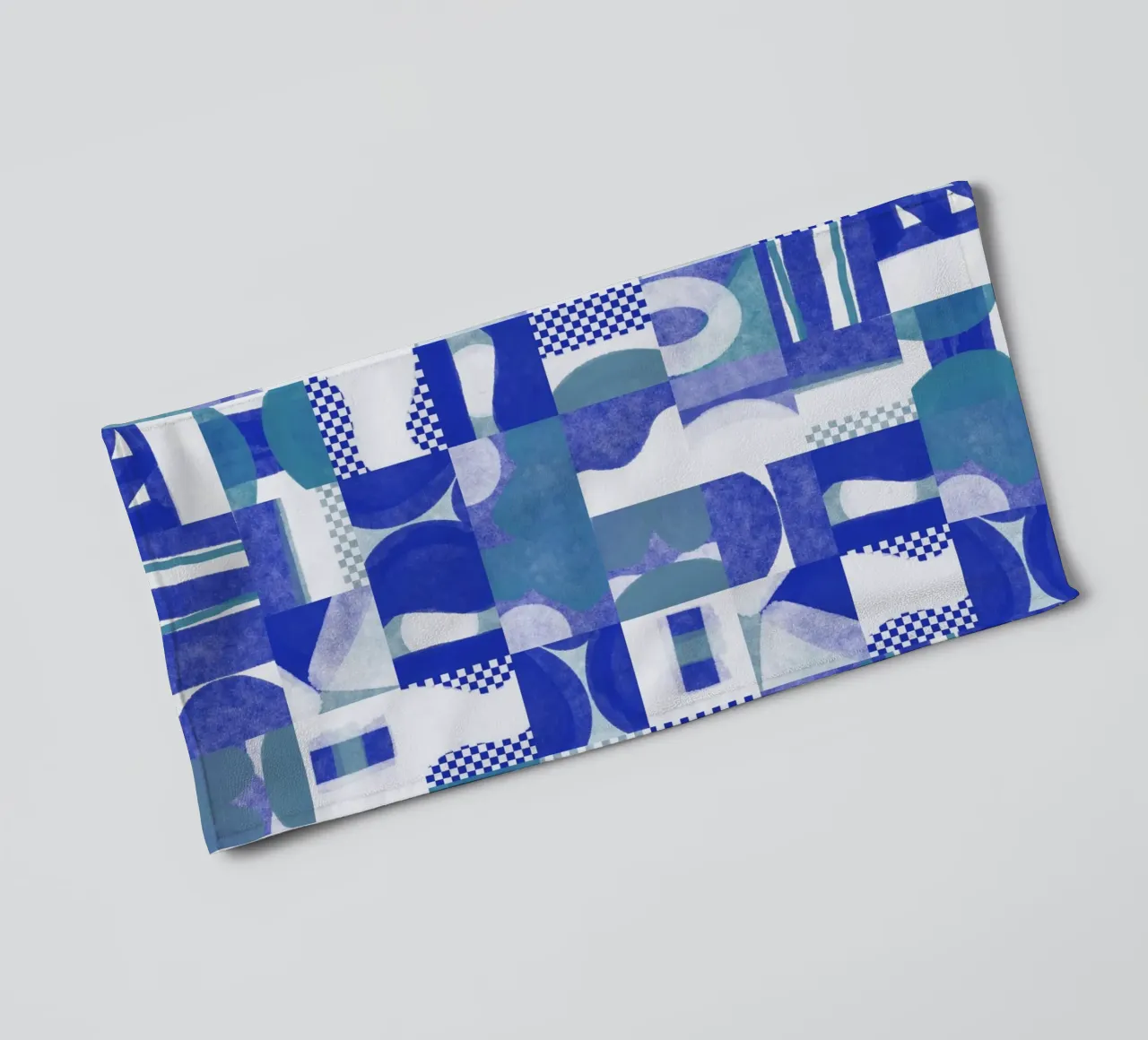 Tiled geometric design 09 towel by Little Dean