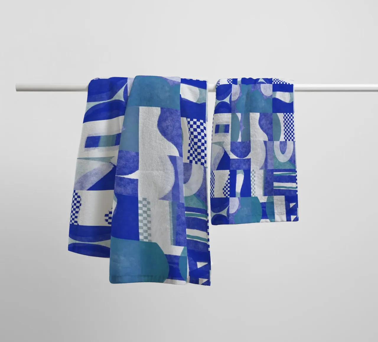 Tiled geometric design 09 towel by Little Dean
