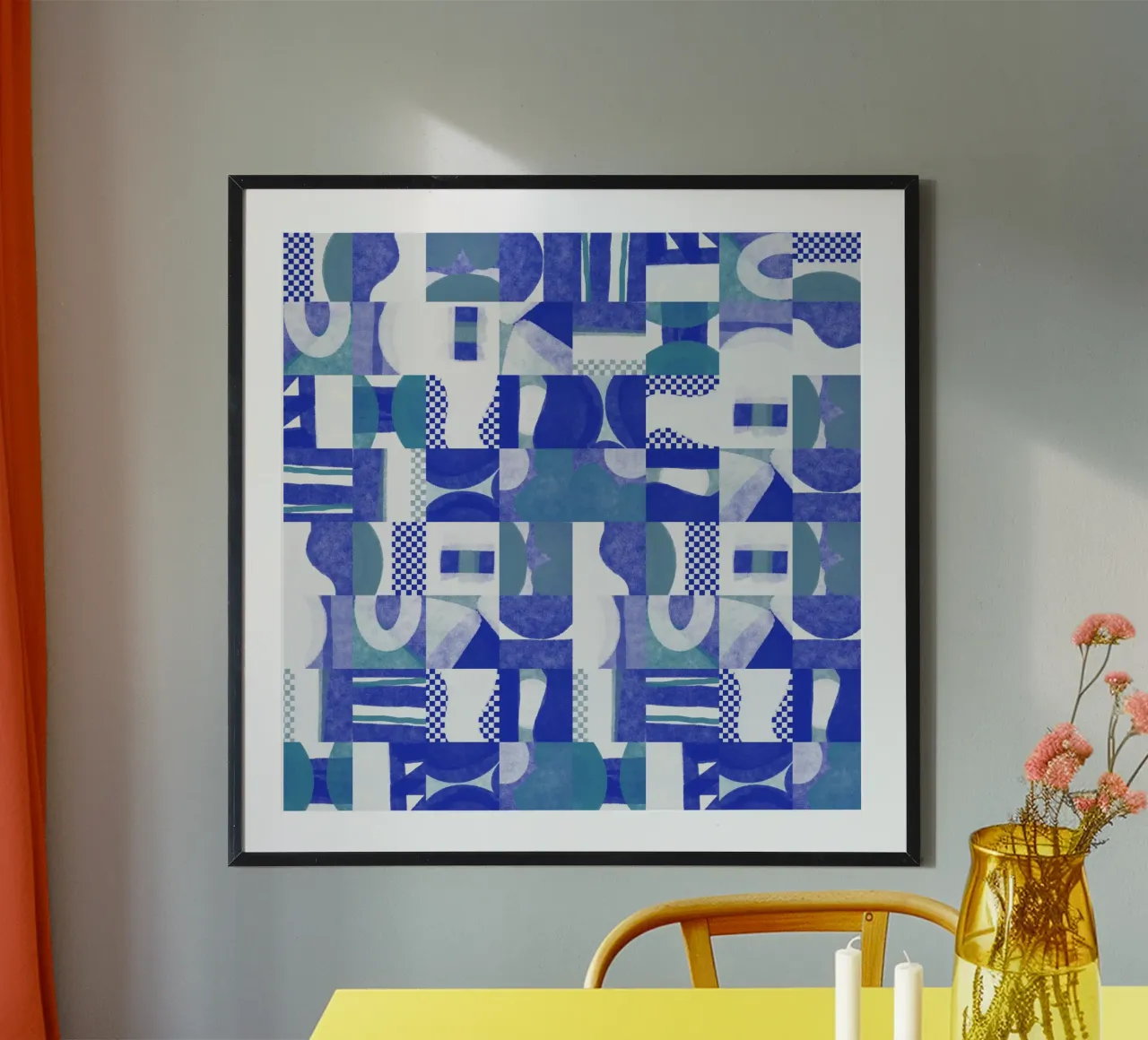 Tiled geometric design 09 poster by Little Dean