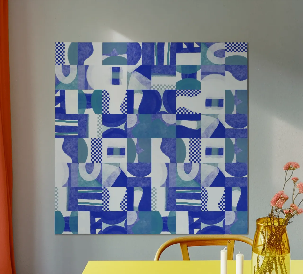 Tiled geometric design 09 poster by Little Dean