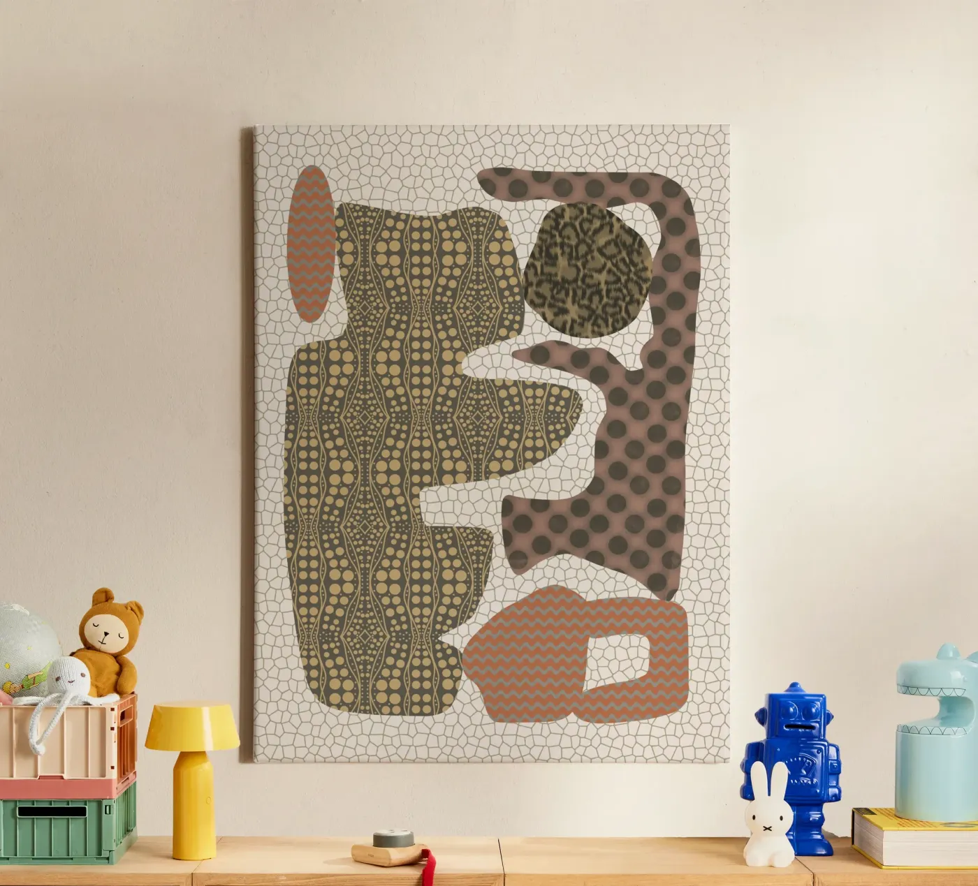 Patterned cut out 02 canvas by Little Dean