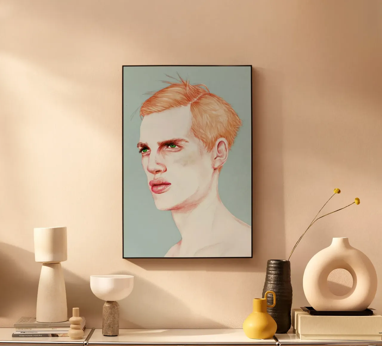 Boy Bruised acrylic glass by Laura O'Connor