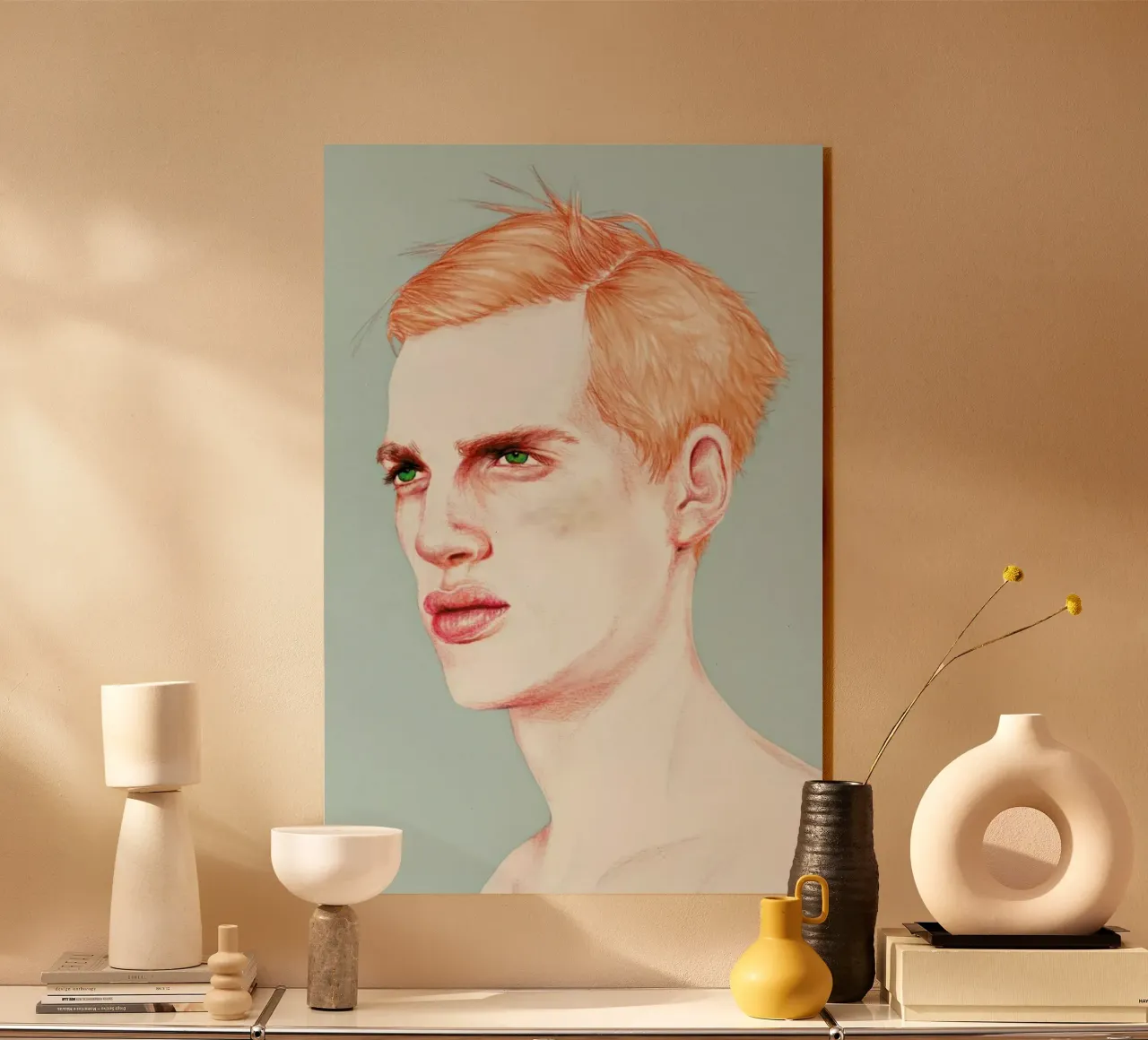 Boy Bruised acrylic glass by Laura O'Connor