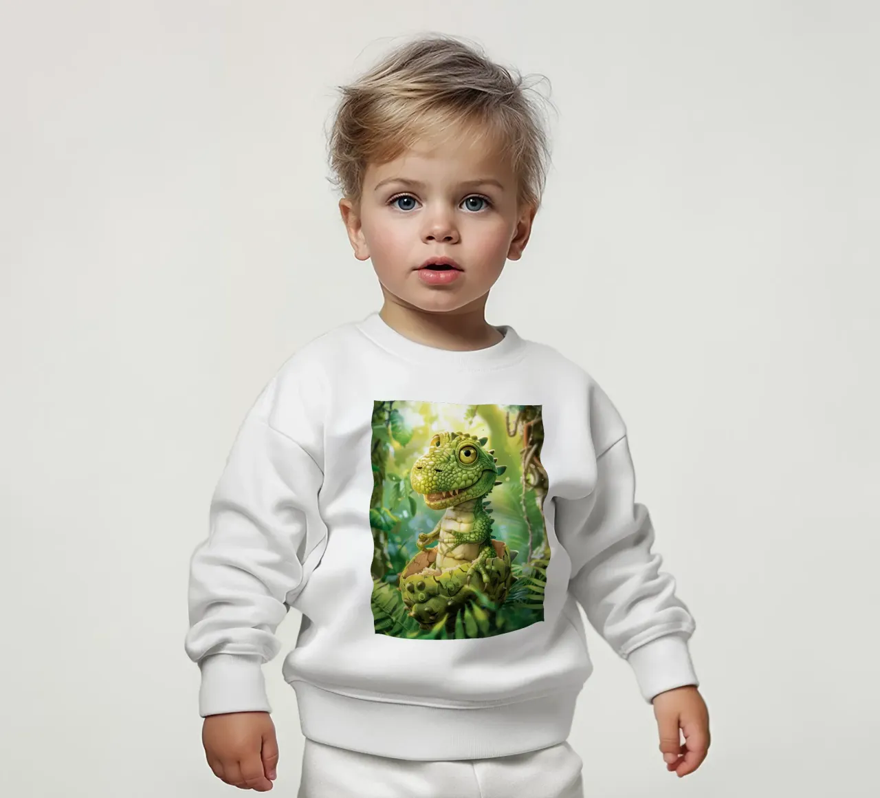 Cova di un cucciolo di alligatore felice felpa neonato da DesignDoodle