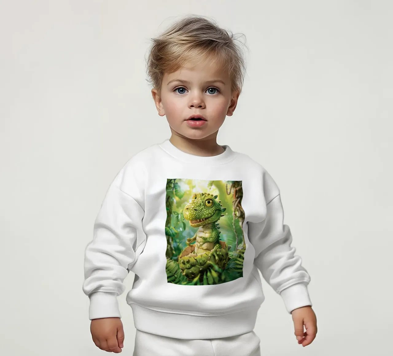 Cova di un cucciolo di alligatore felice felpa neonato da DesignDoodle