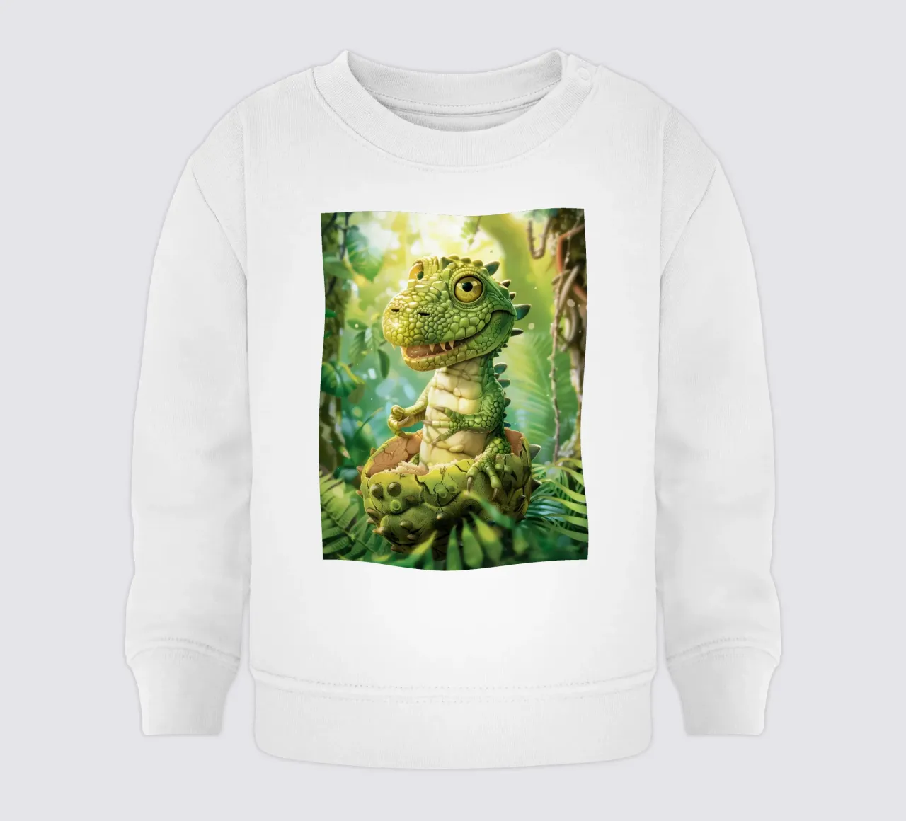 Cova di un cucciolo di alligatore felice felpa neonato da DesignDoodle