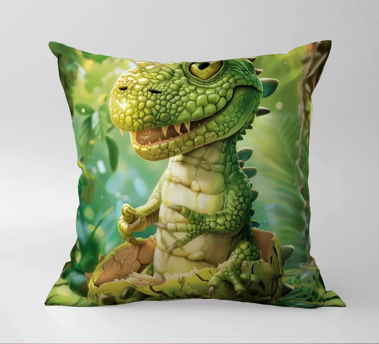 Cova di un cucciolo di alligatore felice cuscino da DesignDoodle