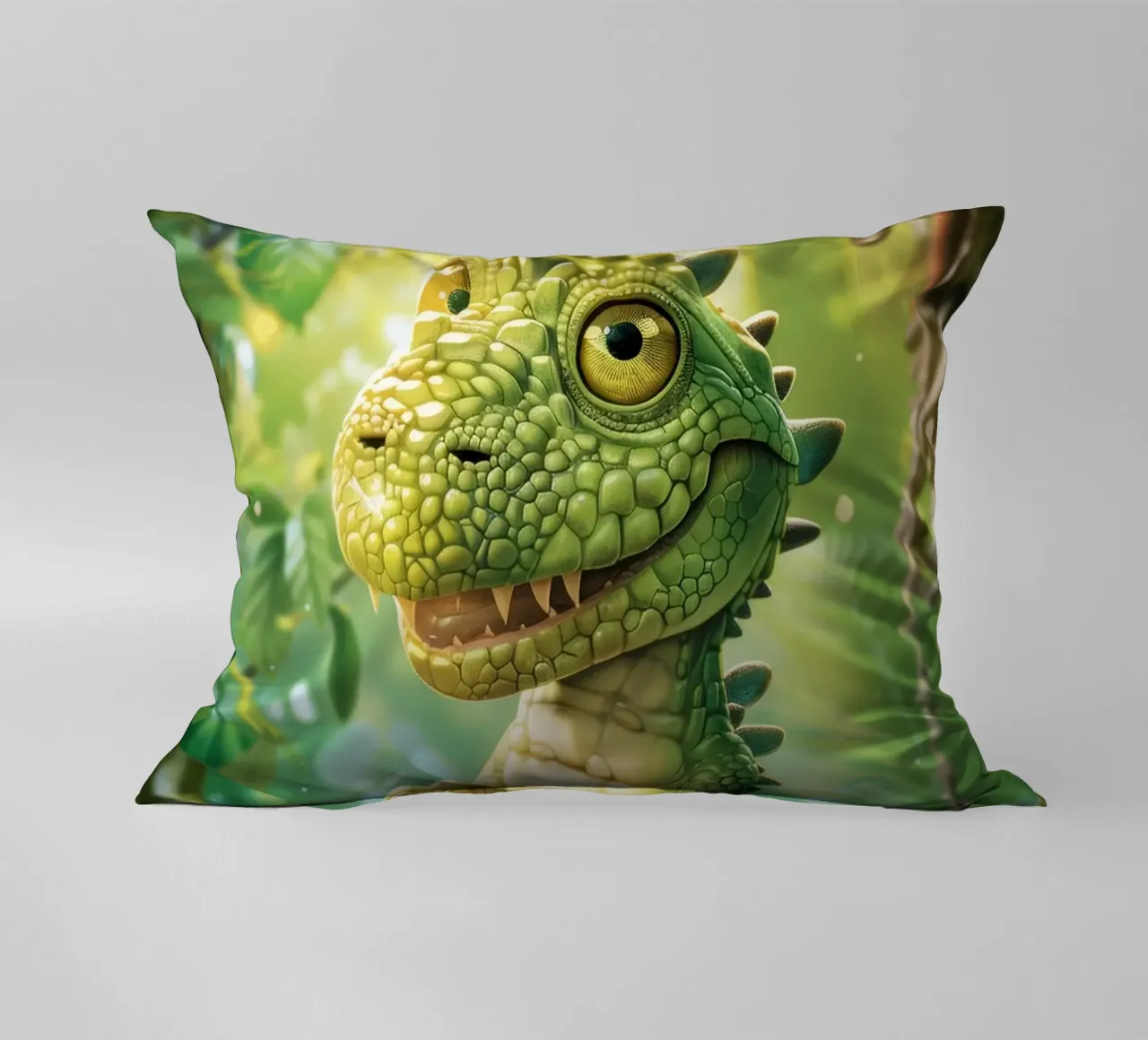 Cova di un cucciolo di alligatore felice cuscino da DesignDoodle