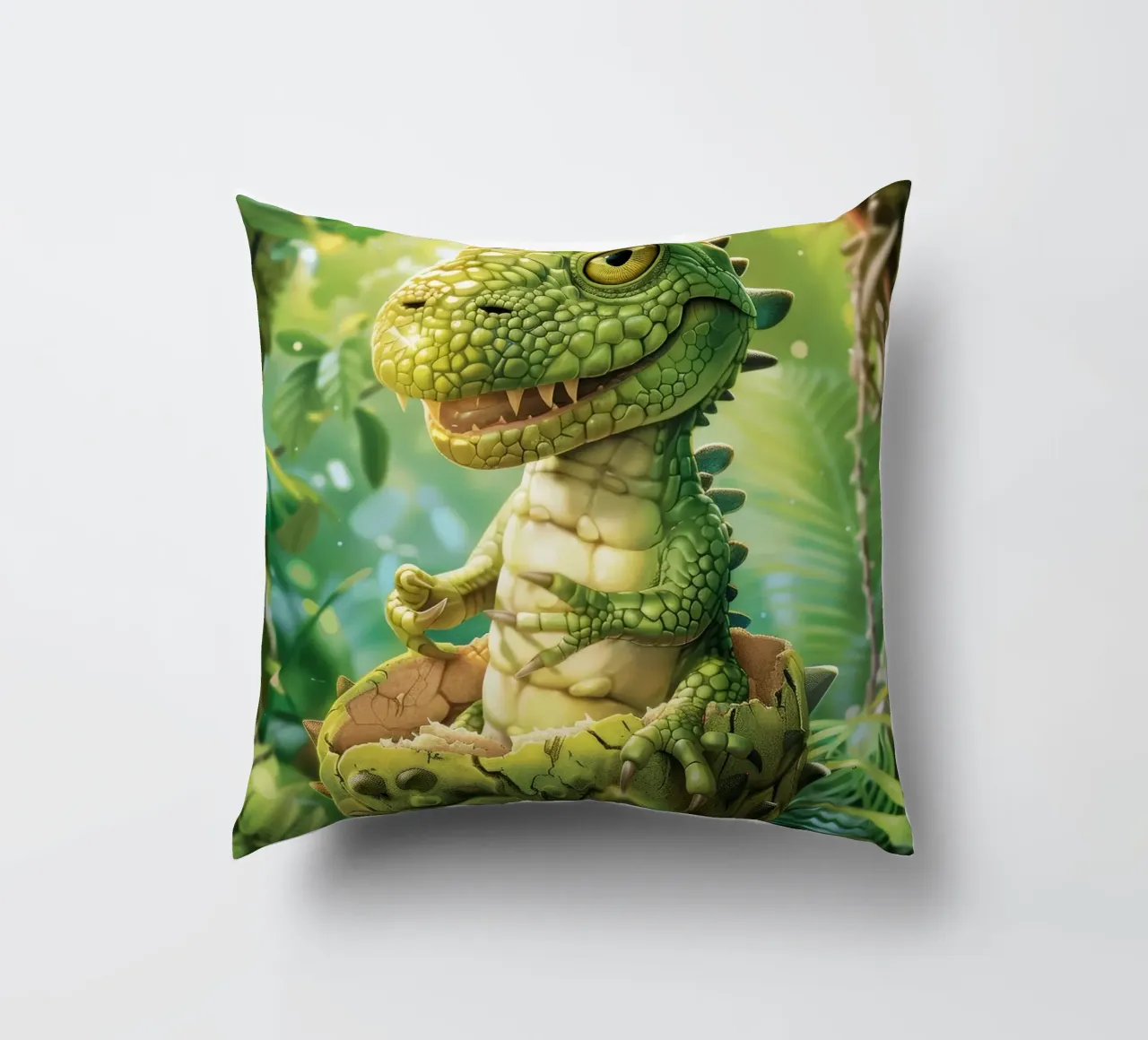 Cova di un cucciolo di alligatore felice cuscino da DesignDoodle