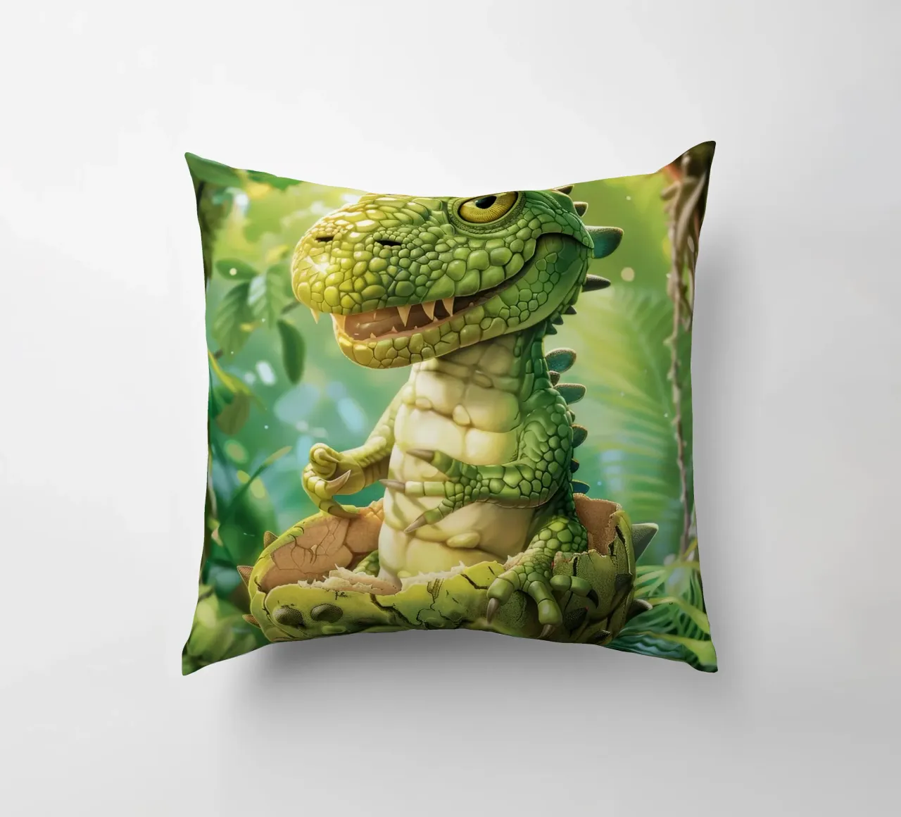Cova di un cucciolo di alligatore felice cuscino da DesignDoodle