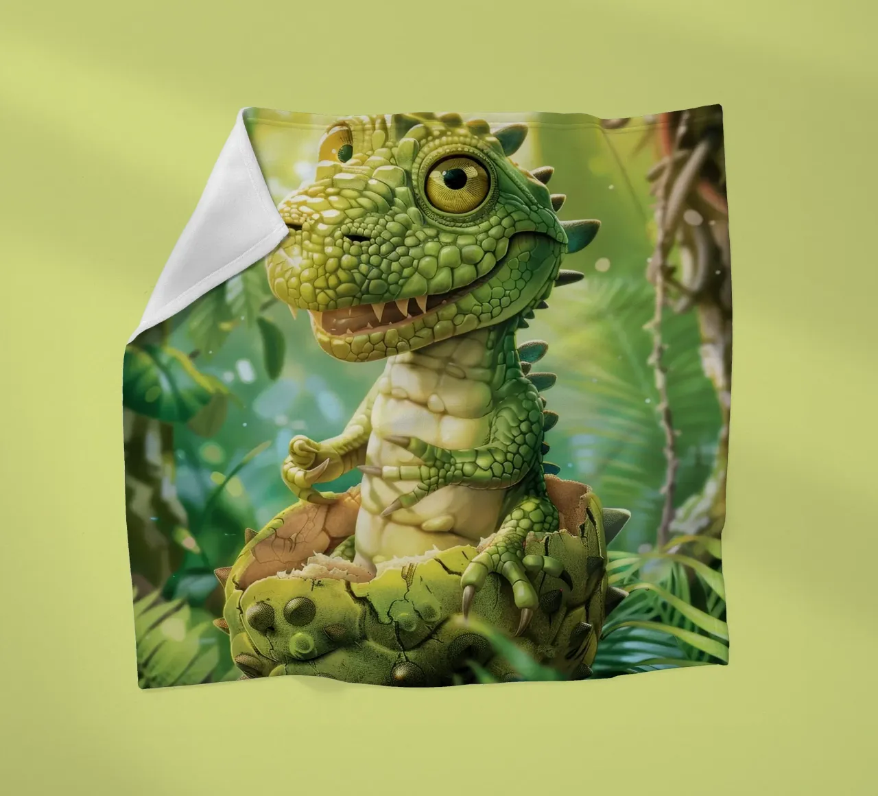 Cova di un cucciolo di alligatore felice coperta in pile da DesignDoodle