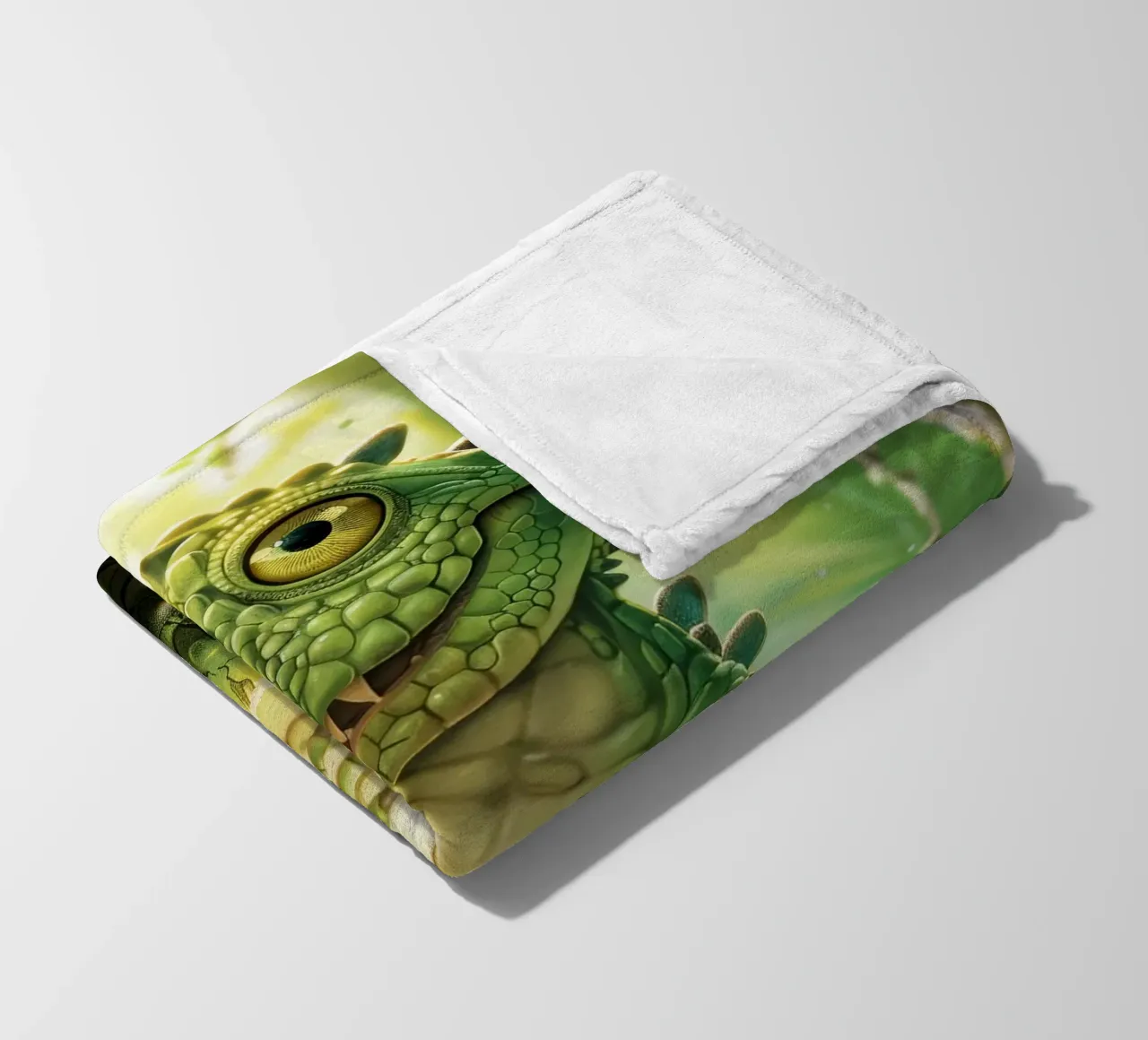 Cova di un cucciolo di alligatore felice coperta in pile da DesignDoodle