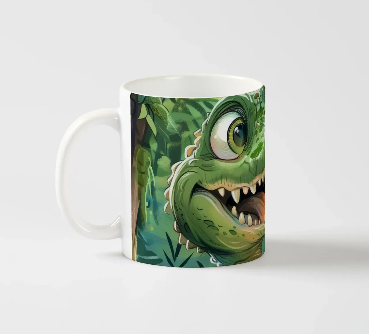 Piccolo alligatore sorridente nell'acqua tazza in ceramica da DesignDoodle
