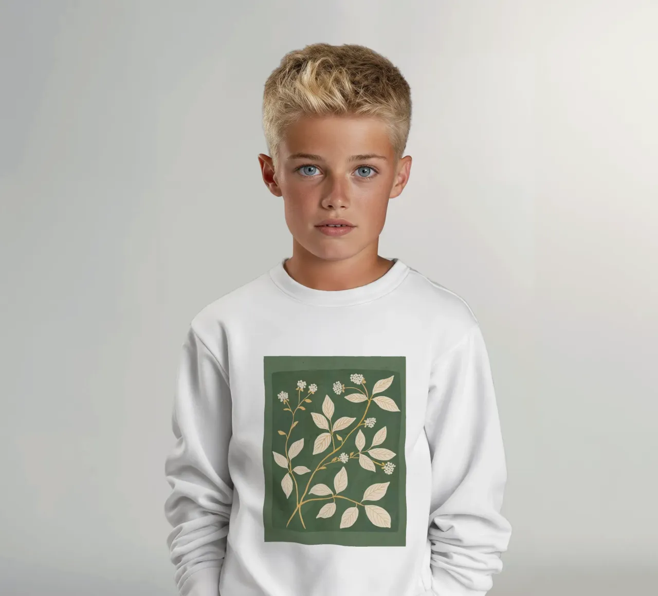Rami in fiore felpa bambino da ThingDesign