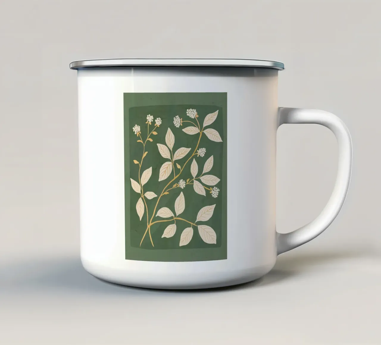Rami in fiore tazza in smalto da ThingDesign