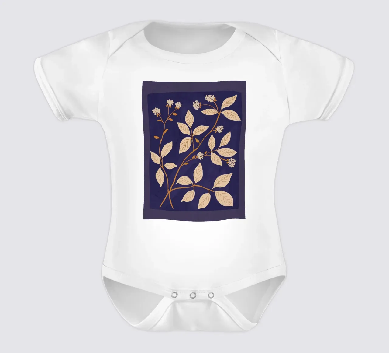 Rami in fiore 2 body neonato maniche corte da ThingDesign
